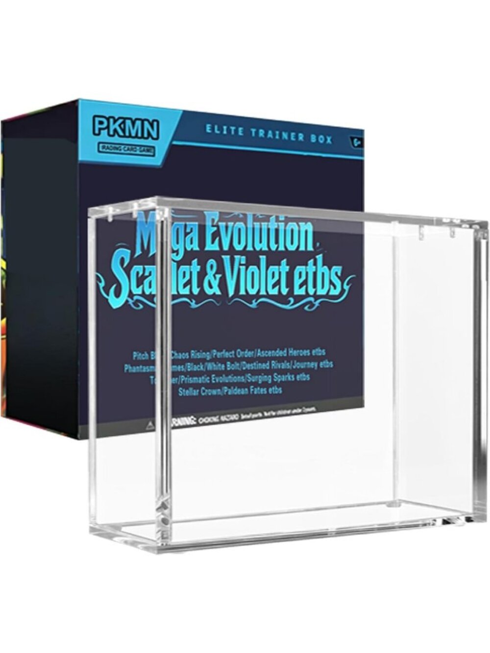 Stackable Acrylic Display Case for Elite Trainer Boxes - Ultra Thick, Magnetic
